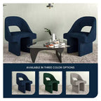 LeisureMod Quell - Ensemble de 2 fauteuils d'appoint modernes en boucle - Sièges élégants et confortables avec dossiers incurvés pour salon, chambre ou lounge