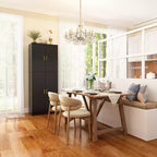 Famapy Meuble de cuisine à 5 étagères, meuble de rangement, 4 portes, étagères réglables
