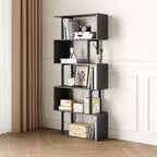 Étagères et bibliothèques industrielles rustiques de 168 cm à 6 niveaux avec rangement ouvert - Tree City