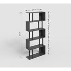 Étagères et bibliothèques industrielles rustiques de 168 cm à 6 niveaux avec rangement ouvert - Tree City