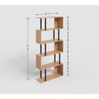Étagères et bibliothèques industrielles rustiques de 168 cm à 6 niveaux avec rangement ouvert - Tree City