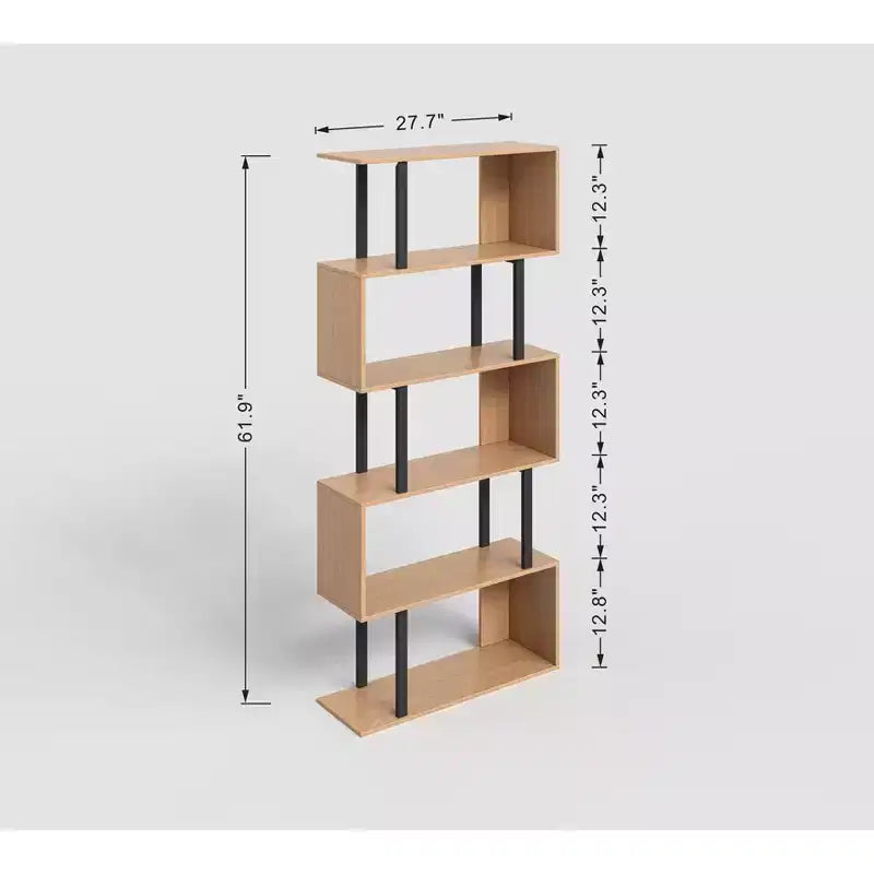 Étagères et bibliothèques industrielles rustiques de 168 cm à 6 niveaux avec rangement ouvert - Tree City
