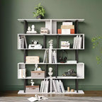 Étagères et bibliothèques industrielles rustiques de 168 cm à 6 niveaux avec rangement ouvert - Tree City