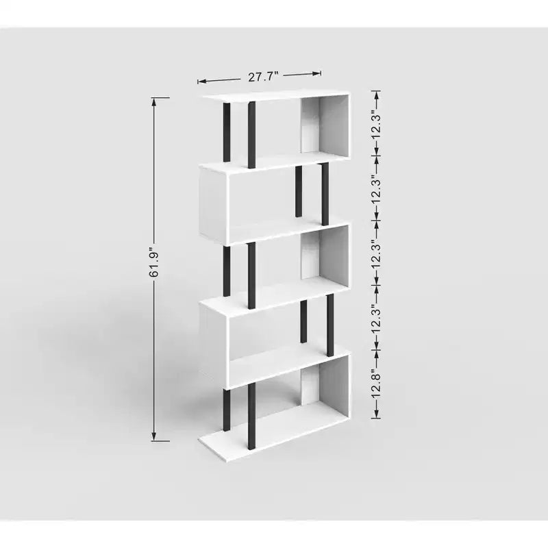 Étagères et bibliothèques industrielles rustiques de 168 cm à 6 niveaux avec rangement ouvert - Tree City