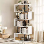 Étagères et bibliothèques industrielles rustiques de 168 cm à 6 niveaux avec rangement ouvert - Tree City