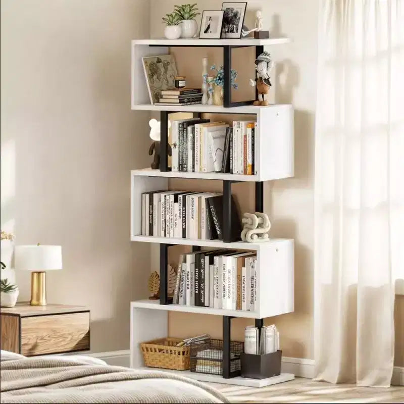 Étagères et bibliothèques industrielles rustiques de 168 cm à 6 niveaux avec rangement ouvert - Tree City