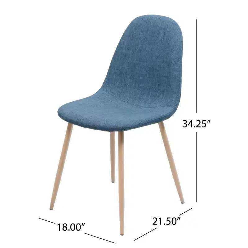 Chaises de salle à manger GDFStudio Amnesty Mid Century avec cadre en fer rembourré (lot de 2)