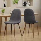 Chaises de salle à manger GDFStudio Amnesty Mid Century avec cadre en fer rembourré (lot de 2)