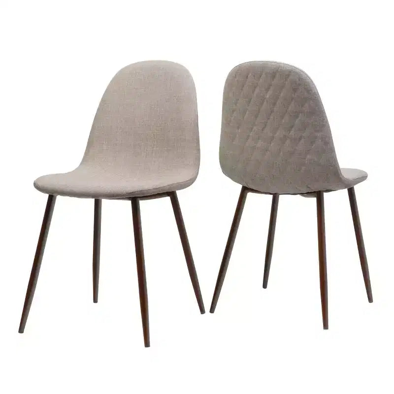 Chaises de salle à manger GDFStudio Amnesty Mid Century avec cadre en fer rembourré (lot de 2)