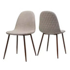 Chaises de salle à manger GDFStudio Amnesty Mid Century avec cadre en fer rembourré (lot de 2)