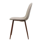 Chaises de salle à manger GDFStudio Amnesty Mid Century avec cadre en fer rembourré (lot de 2)