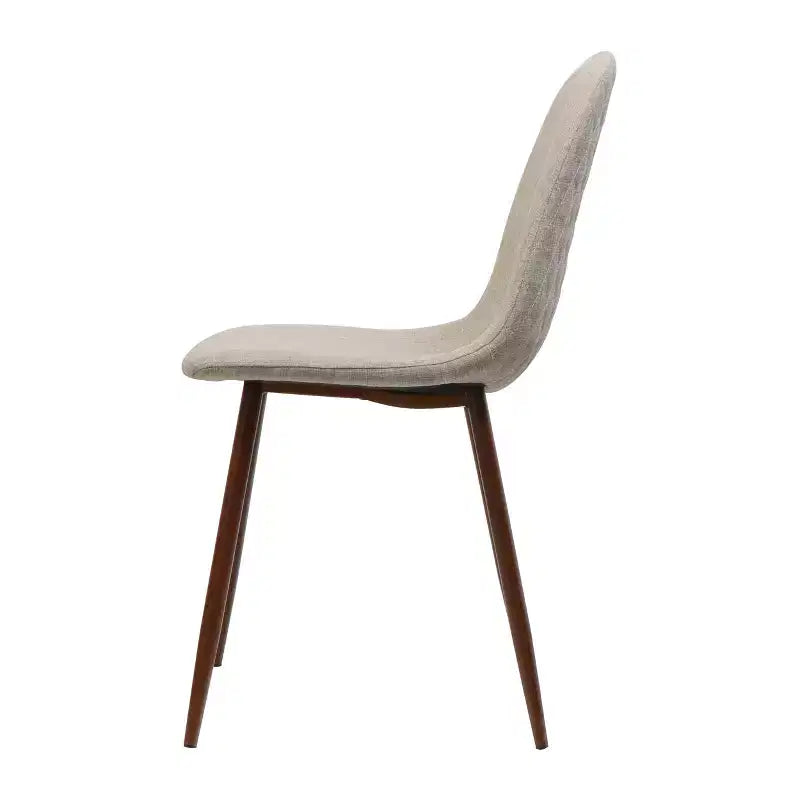 Chaises de salle à manger GDFStudio Amnesty Mid Century avec cadre en fer rembourré (lot de 2)