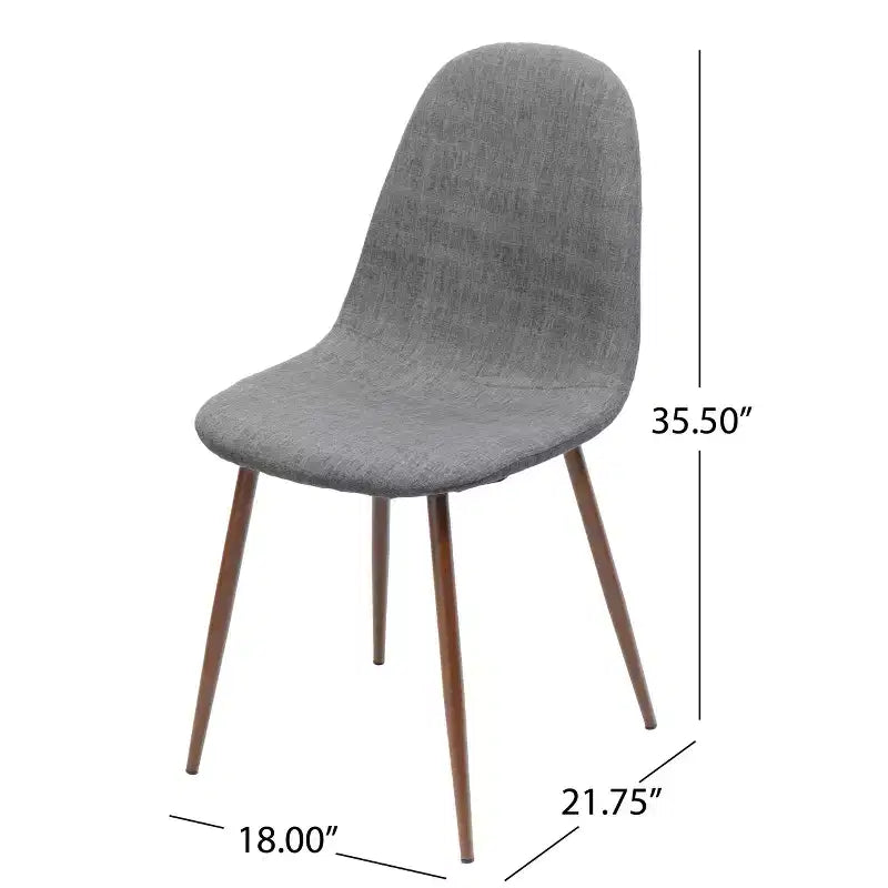 Chaises de salle à manger GDFStudio Amnesty Mid Century avec cadre en fer rembourré (lot de 2)