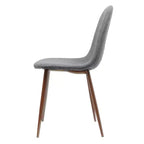 Chaises de salle à manger GDFStudio Amnesty Mid Century avec cadre en fer rembourré (lot de 2)