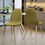 Chaises de salle à manger GDFStudio Amnesty Mid Century avec cadre en fer rembourré (lot de 2)