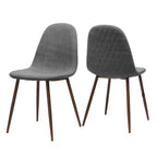GDFStudio Amnesty Mid Century Upholstered Iron Frame Dining Chairs (Set of 2)