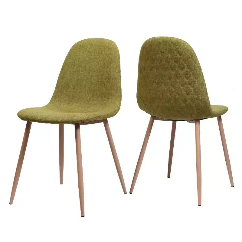 Chaises de salle à manger GDFStudio Amnesty Mid Century avec cadre en fer rembourré (lot de 2)