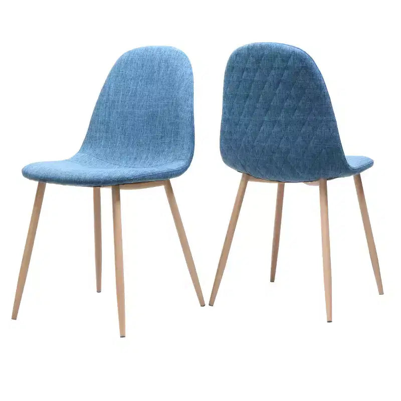 Chaises de salle à manger GDFStudio Amnesty Mid Century avec cadre en fer rembourré (lot de 2)