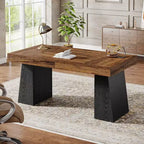 Bureau de direction Lantine de 140 cm avec double piètement trapèze