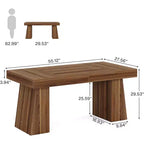 Bureau de direction Lantine de 140 cm avec double piètement trapèze