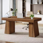 Bureau de direction Lantine de 140 cm avec double piètement trapèze
