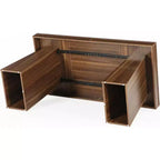 Bureau de direction Lantine de 140 cm avec double piètement trapèze