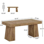 Bureau de direction Lantine de 140 cm avec double piètement trapèze