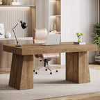 Bureau de direction Lantine de 140 cm avec double piètement trapèze