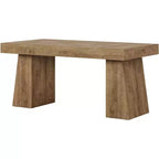 Bureau de direction Lantine de 140 cm avec double piètement trapèze