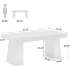 Bureau de direction Lantine de 140 cm avec double piètement trapèze