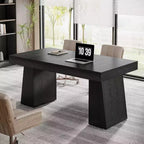 Bureau de direction Lantine de 140 cm avec double piètement trapèze