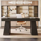 Bureau de direction Lantine de 140 cm avec double piètement trapèze