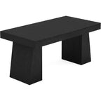 Bureau de direction Lantine de 140 cm avec double piètement trapèze