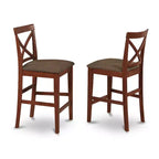 Tabouret de comptoir HomeStock Pub - Chaise de salle à manger hauteur bar en tissu lin