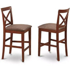 Tabouret de comptoir HomeStock Pub - Chaise de salle à manger hauteur bar en tissu lin