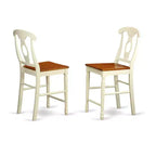Tabourets de bar à hauteur de comptoir HomeStock – Assise en bois avec dossier