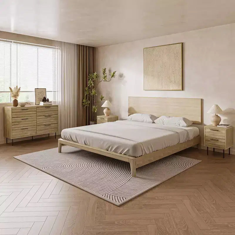Table d'appoint et de chevet LuxenHome, style moderne du milieu du siècle, 53 cm, avec 2 tiroirs, pieds en métal, pour chambre à coucher et salon, marron