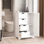 Meuble de rangement pour linge de maison AndMakers 22,5 po L. x 11,81 po P. x 32,68 po H, en bois blanc, avec 4 tiroirs et 1 porte