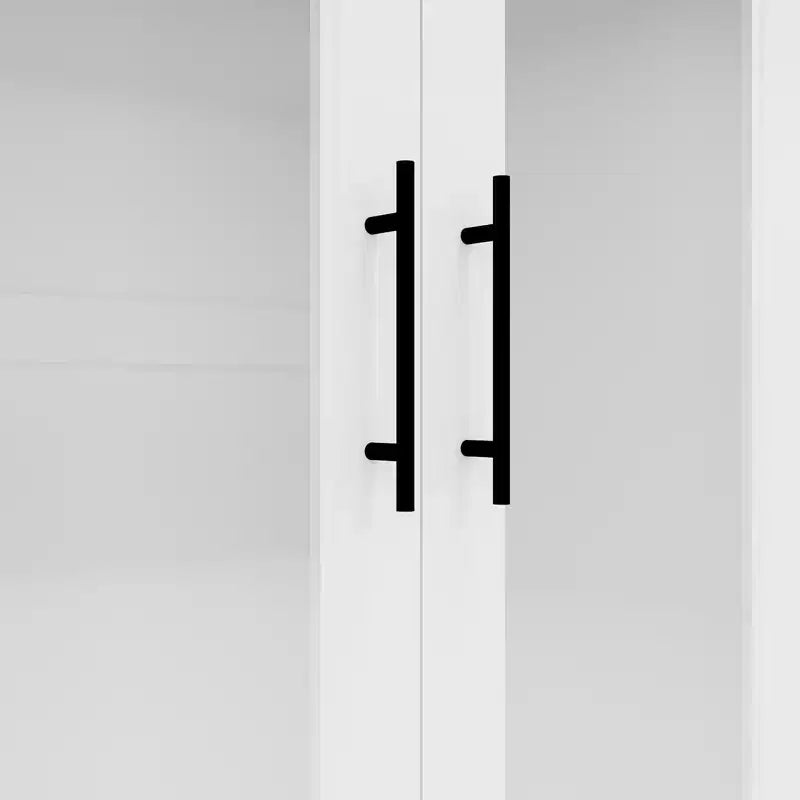 Armoire Keloyid en bois blanc de 80 cm avec 2 tiroirs et 1 étagère