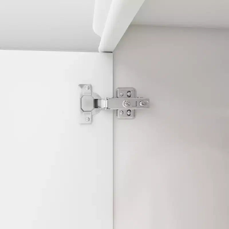 Armoire Keloyid en bois blanc de 80 cm avec 2 tiroirs et 1 étagère