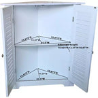 Kings Brand Furniture - Meuble de Rangement d'Angle au Sol pour Salle de Bain Decatur, Blanc