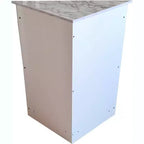 Kings Brand Furniture - Meuble de Rangement d'Angle au Sol pour Salle de Bain Decatur, Blanc
