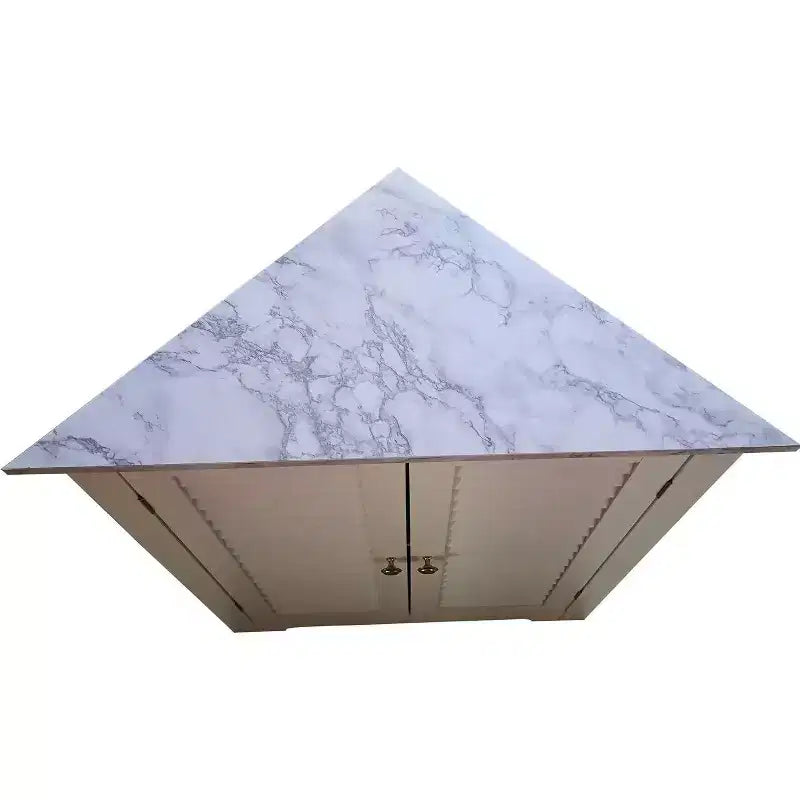 Kings Brand Furniture - Meuble de Rangement d'Angle au Sol pour Salle de Bain Decatur, Blanc