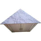 Kings Brand Furniture - Meuble de Rangement d'Angle au Sol pour Salle de Bain Decatur, Blanc
