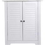 Kings Brand Furniture - Meuble de Rangement d'Angle au Sol pour Salle de Bain Decatur, Blanc