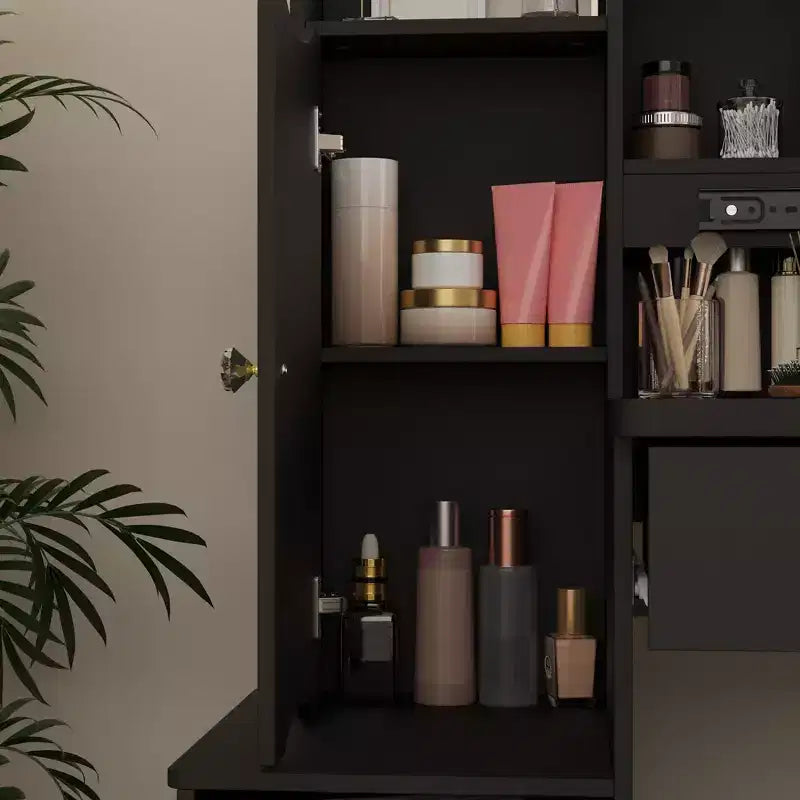 Hitow Coiffeuse avec tabouret et miroir, 3 couleurs tactiles