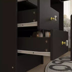 Hitow Coiffeuse avec tabouret et miroir, 3 couleurs tactiles