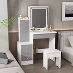 Hitow Coiffeuse avec tabouret et miroir, 3 couleurs tactiles