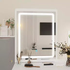 Hitow Coiffeuse avec tabouret et miroir, 3 couleurs tactiles
