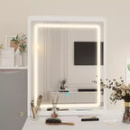 Hitow Coiffeuse avec tabouret et miroir, 3 couleurs tactiles